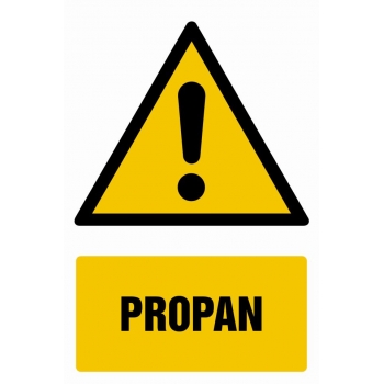Znak Propan płyta sztywna PCV GF072