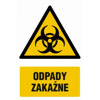 Znak Odpady zakaźne folia samoprzylepna GF074