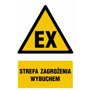Znak Uwaga! Niebezpieczeństwo wybuchu Materiały wybuchowe folia samoprzylepna GF080
