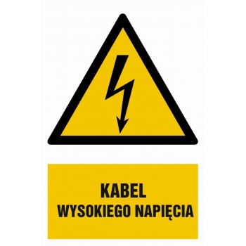 Znak Kabel wysokiego napięcia płyta sztywna PCV HA005