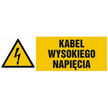 Znak Kabel wysokiego napięcia płyta sztywna PCV HB005