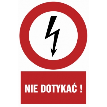 Znak Nie dotykać płyta sztywna PCV HC007