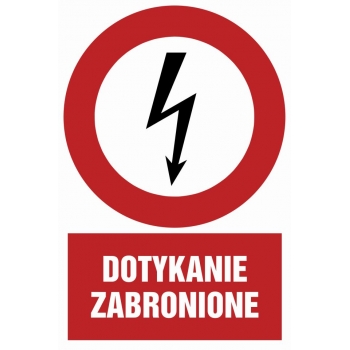 Znak Dotykanie zabronione płyta sztywna PCV HC008