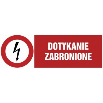 Znak Dotykanie zabronione płyta sztywna PCV HD008