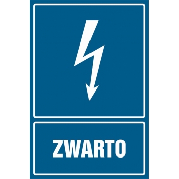 Znak Zwarto folia samoprzylepna HG004