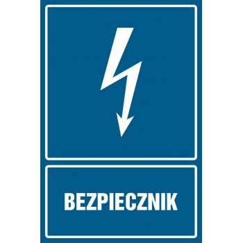 Znak Bezpiecznik płyta sztywna PCV HG011