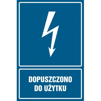 Znak Dopuszczono do użytku folia samoprzylepna HG017