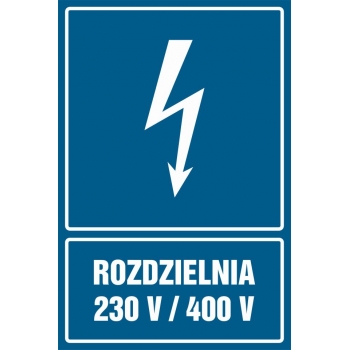 Znak Rozdzielnia 230V/440V płyta sztywna PCV HG027