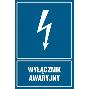 Znak Wyłącznik awaryjny płyta sztywna PCV HG032