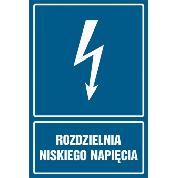 Znak Rozdzielnia niskiego napięcia folia samoprzylepna HG033