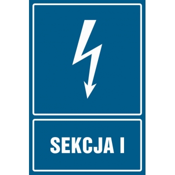 Znak Sekcja I płyta sztywna PCV HG042