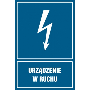 Znak Urządzenie w ruchu płyta sztywna PCV HG053