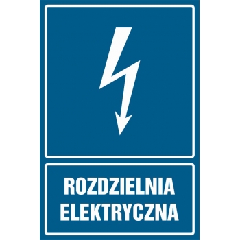 Znak Rozdzielnia elektryczna płyta sztywna PCV HG057