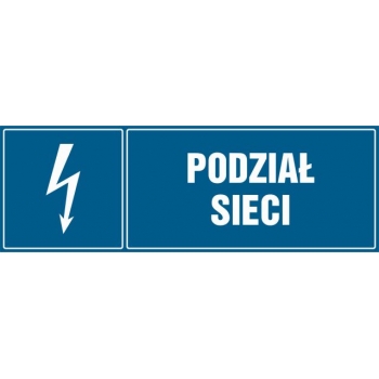 Znak Podział sieci płyta sztywna PCV HH002