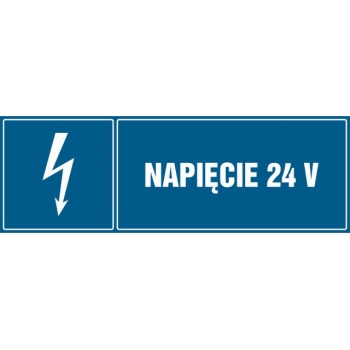 Znak Napięcie 24V folia samoprzylepna HH007