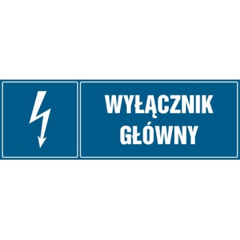 Znak Wyłącznik główny płyta sztywna PCV HH012