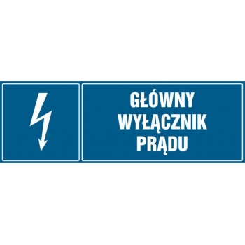 Znak Główny wyłącznik prądu folia samoprzylepna HH014