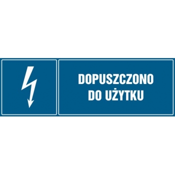 Znak Dopuszczono do użytku płyta sztywna PCV HH017