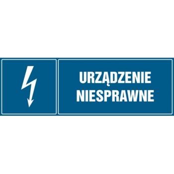 Znak Urządzenie niesprawne płyta sztywna PCV HH018