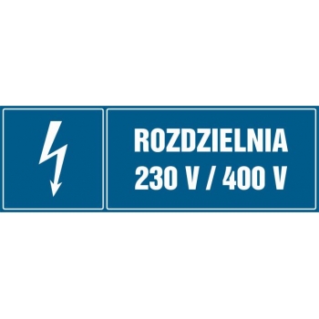 Znak Rozdzielnia 230 V/400 V folia samoprzylepna HH028