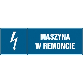 Znak Maszyna w remoncie płyta sztywna PCV HH030