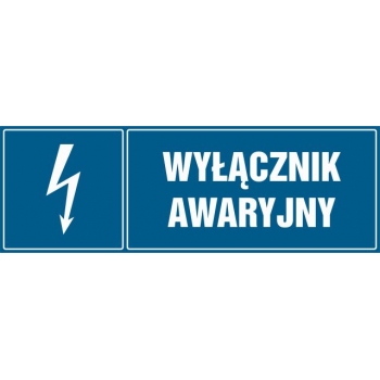 Znak Wyłącznik awaryjny płyta sztywna PCV HH032