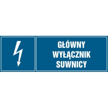 Znak Główny wyłącznik suwnicy folia samoprzylepna HH034