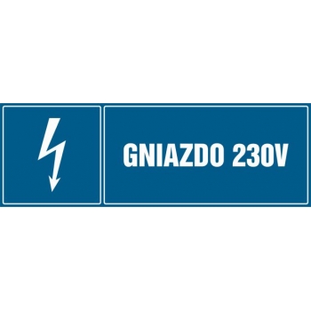 Znak Gniazdo 230 V płyta sztywna PCV HH036