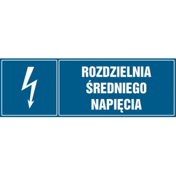 Znak Rozdzielnia średniego napięcia folia samoprzylepna HH043