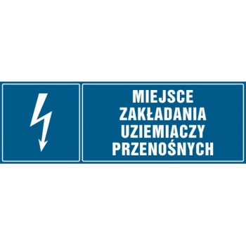 Znak Miejsce zakładania uziemiaczy przenośnych płyta sztywna PCV HH044