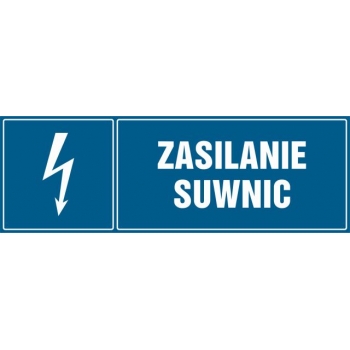 Znak Zasilanie suwnic płyta sztywna PCV HH045
