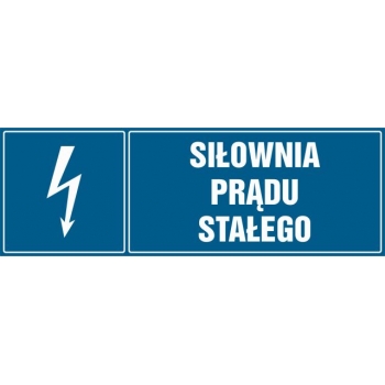 Znak Siłownia prądu stałego folia samoprzylepna HH049