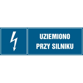 Znak Uziemiono przy silniku płyta sztywna PCV HH050