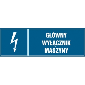 Znak Główny wyłącznik maszyny folia samoprzylepna HH056