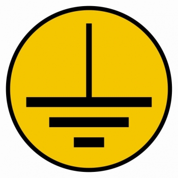 Znak Wskaźnik uziemienia płyta sztywna PCV HJ001