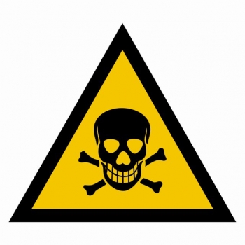 Znak Ostrzeżenie przed substancjami toksycznymi płyta sztywna PCV JA001