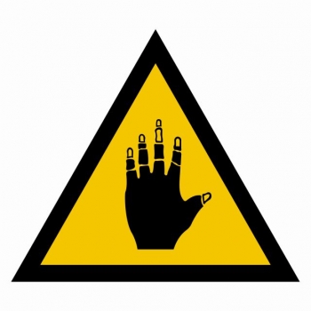 Znak Ostrzeżenie przed substancjami żrącymi płyta sztywna PCV JA002