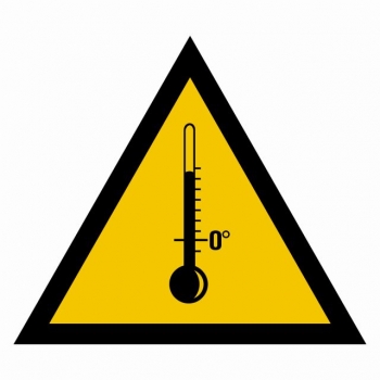 Znak Ostrzeżenie przed wysokimi temperaturami płyta sztywna PCV JA007