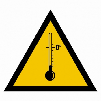 Znak Ostrzeżenie przed niskimi temperaturami płyta sztywna PCV JA008