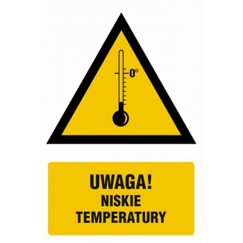 Znak Ostrzeżenie przed niskimi temperaturami płyta sztywna PCV JA016