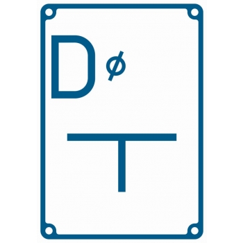 JB003 Tablica orientacyjna dla zasuwy na połączeniu