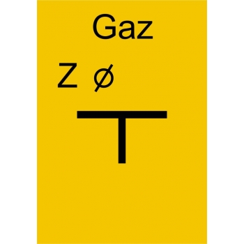 JC001 Tablica zawieradła mechanicznego na gazociągu