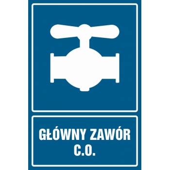 Znak Główny zawór c.o. JD007