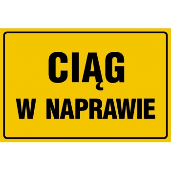 Znak Ciąg w naprawie folia samoprzylepna JD011