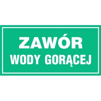Znak Zawór wody gorącej JD026