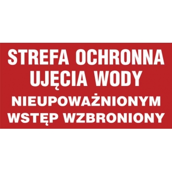 Znak Strefa ochronna ujęcia wody JD033