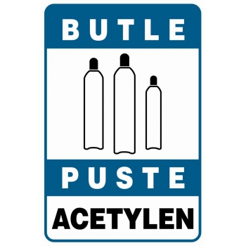 Znak Butle puste acetylen JD047