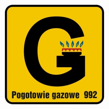 Znak Pogotowie gazowe płyta sztywna PCV JD060