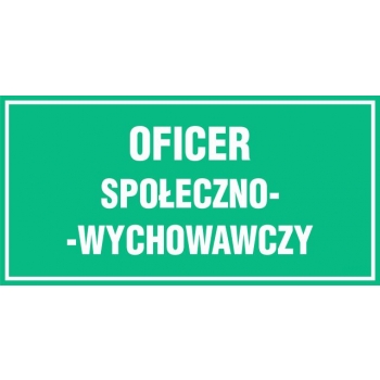 JE011 Oficer społeczno- wychowawczy płyta sztywna PCV