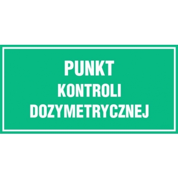 JE021 Punkt kontroli dozymetrycznej płyta sztywna PCV